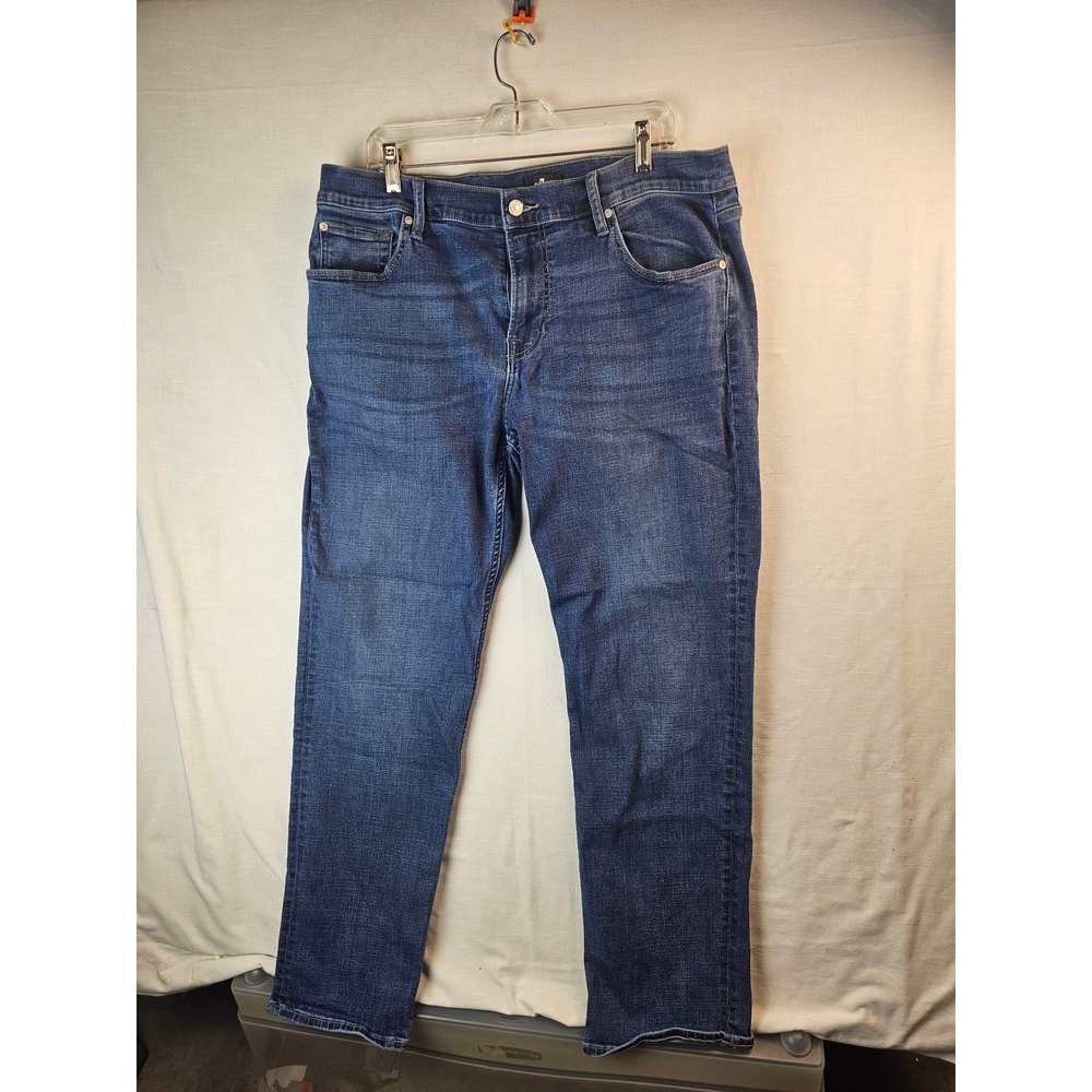 7 For All Mankind Mens Straight Leg Jeans Blue Medium Wash Stretch RN115561